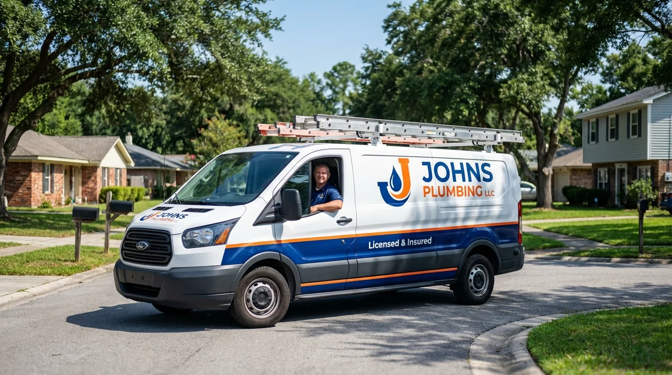 Johns Plumbing LLC service van in Englewood, CO