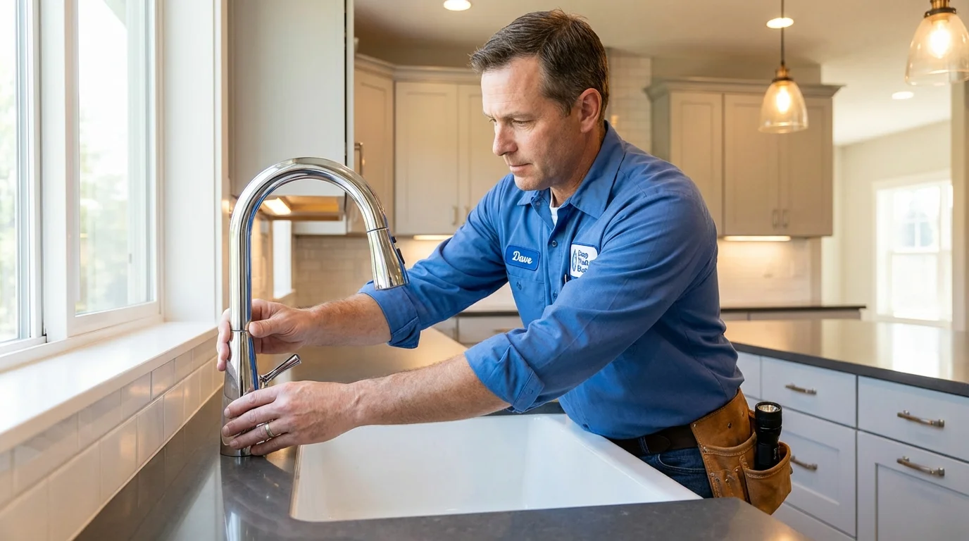 Kitchen faucet installation by Johns Plumbing LLC in Englewood